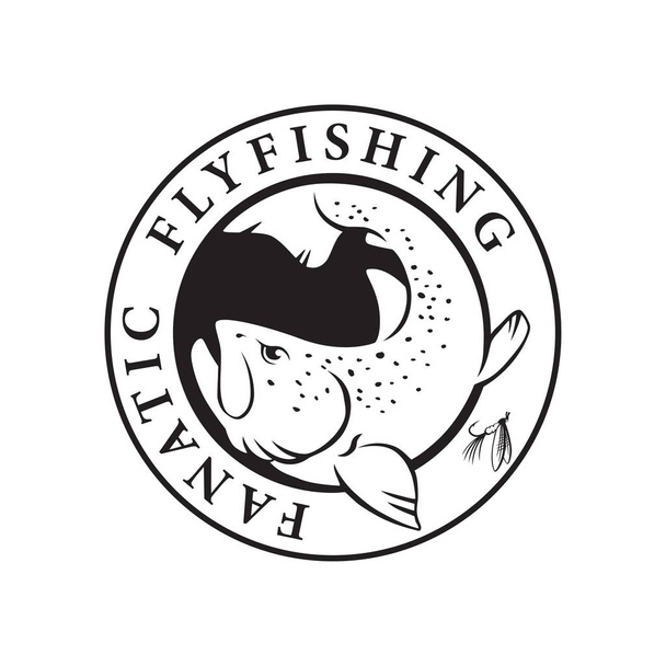 Форель риба для логотипу
 - Вектор, зображення