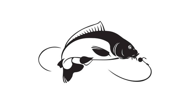 Ψάρι κυπρίνος για λογότυπο - Διάνυσμα, εικόνα