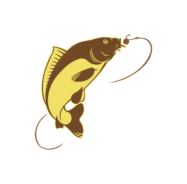 CARP fish logo - Vektor, kép