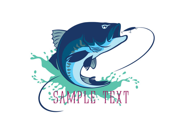 Basszus hal logo - Vektor, kép