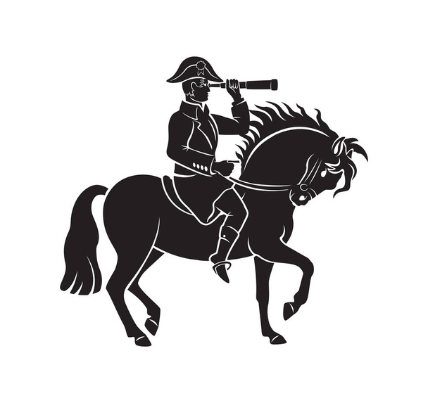Napoleon na koni  - Vektor, obrázek