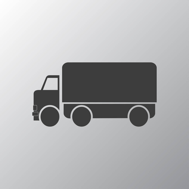 Ciężarówka płaska ikona - Wektor, obraz