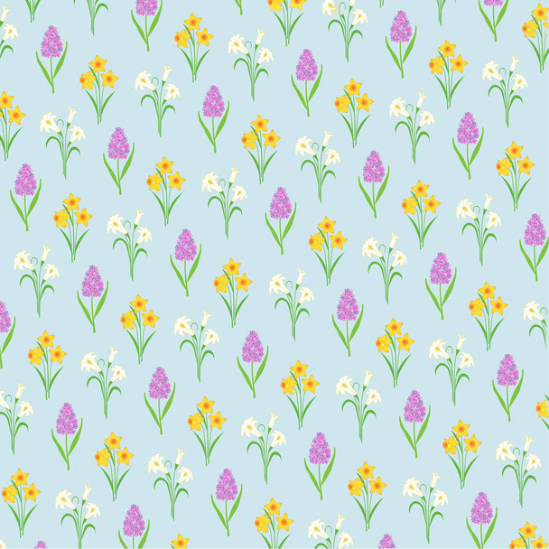 Easter flowers pattern - Vetor, Imagem