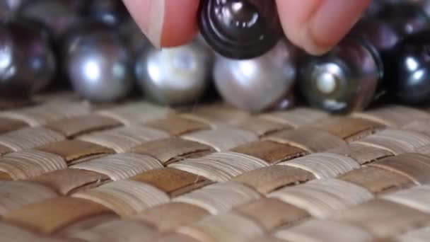 rohe Fiji schwarze Lippe Auster schwarze Perlen - Filmmaterial, Video