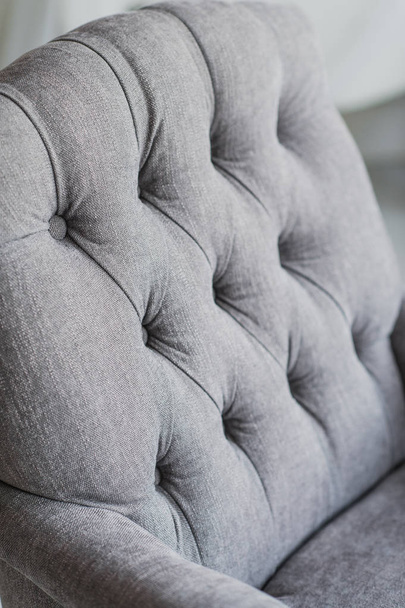 Photo texture of the sofa upholstery close-up. - Zdjęcie, obraz