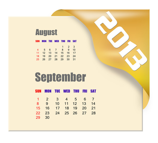 ημερολόγιο Σεπτεμβρίου 2013 - Φωτογραφία, εικόνα