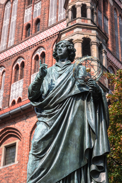 Nicolaus Copernicus statue in Torun, Poland - Fotó, kép