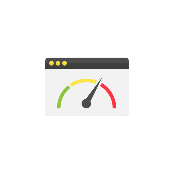 Page speed flat icon - Vector, Image