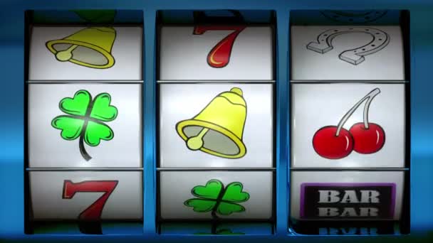 Slot Machine animation δείχνει κερδίζοντας - Πλάνα, βίντεο