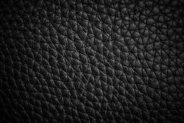 background and texture of real black leather sheet - Photo, Image