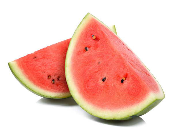 Scheiben Wassermelone isoliert auf weißem Hintergrund - Foto, Bild
