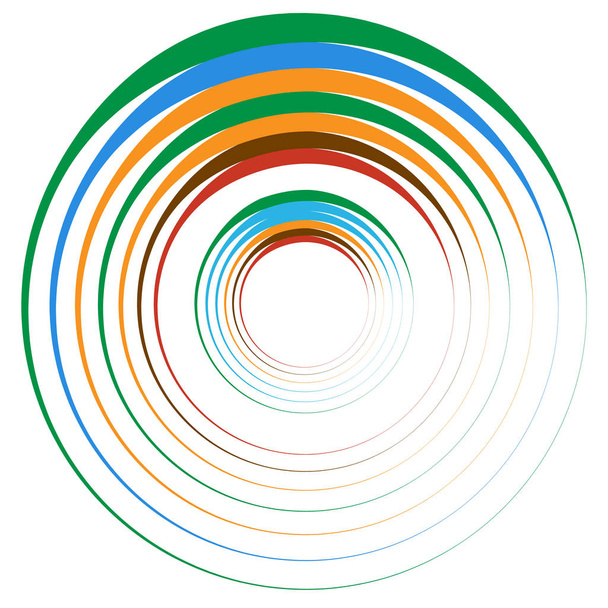 decorative concentric rings - Vector, Image