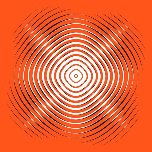 Kruisende concentrische cirkels - Vector, afbeelding
