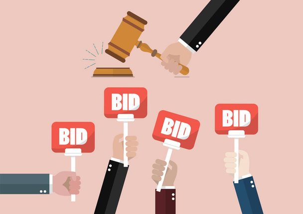 Auction and bidding concept - Vector, Image