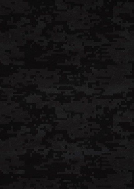Ψηφιακή σκούρο γκρι και μαύρο Στρατιωτική καμουφλάζ υφή λεμονάτα - Φωτογραφία, εικόνα