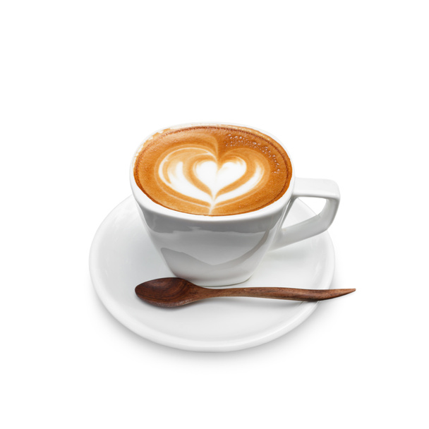 Atte kunst koffie op witte achtergrond - Foto, afbeelding