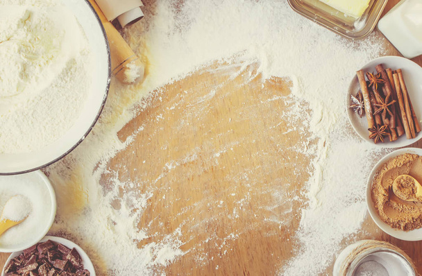 Gebäck, Kuchen, kochen ihre eigenen Hände. Selektiver Fokus.  - Foto, Bild