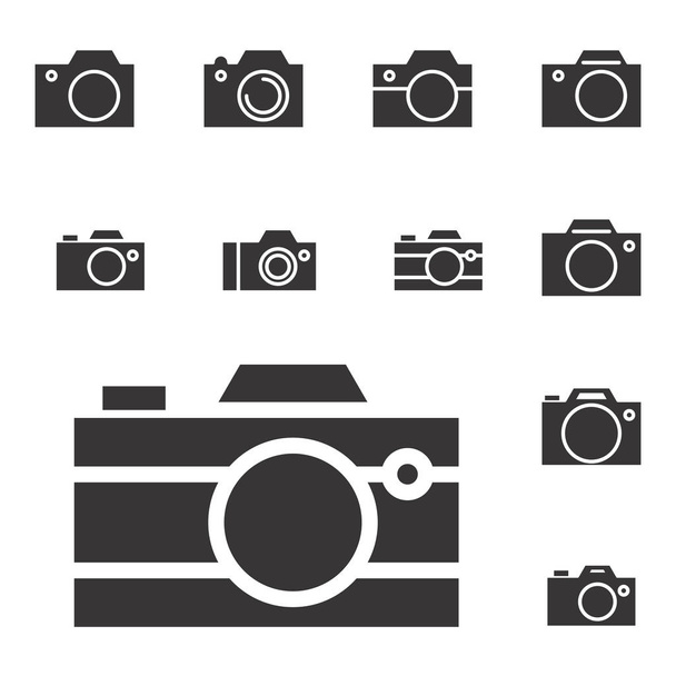 Ícone da câmera fotográfica ou sinal de instantâneo
 - Vetor, Imagem
