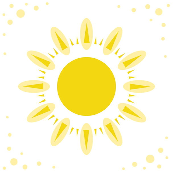 Sun vector icon isolated - Vector, Image