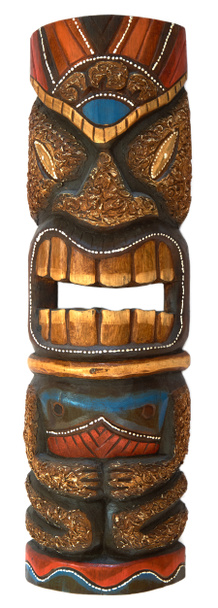 家の装飾 - ヴードゥーのマスクの木製のマスク - 写真・画像