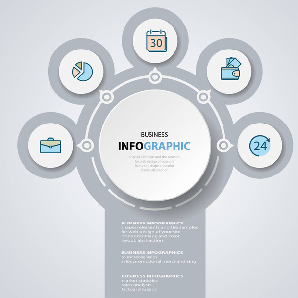 Infographics design marketing icons for Business  - Vecteur, image
