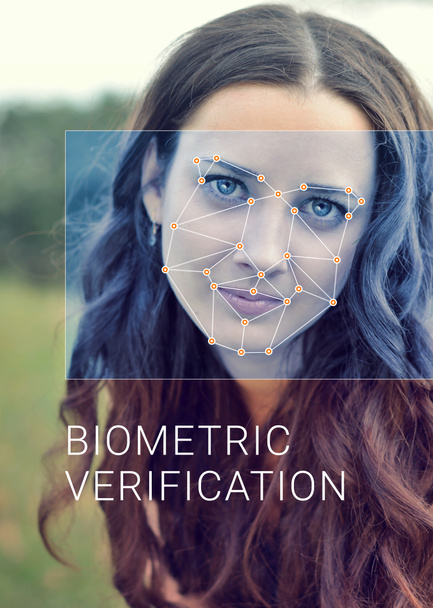 Uznání ženské tváře. Biometrické ověření a identifikaci - Fotografie, Obrázek