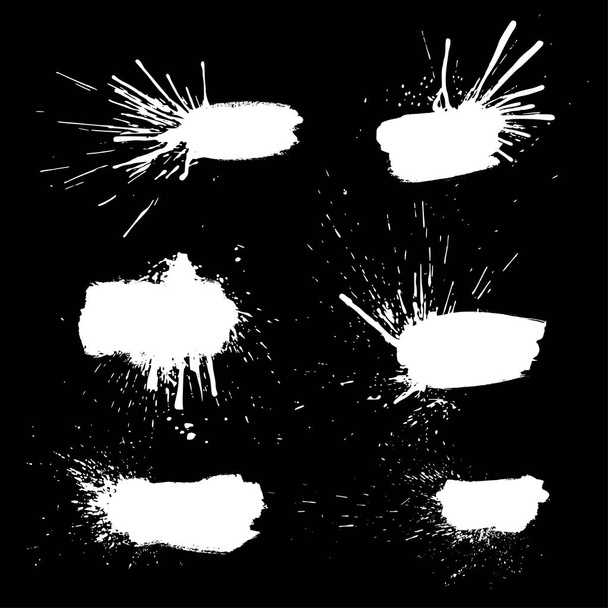 λευκές πινελιές σε μαύρο - Διάνυσμα, εικόνα