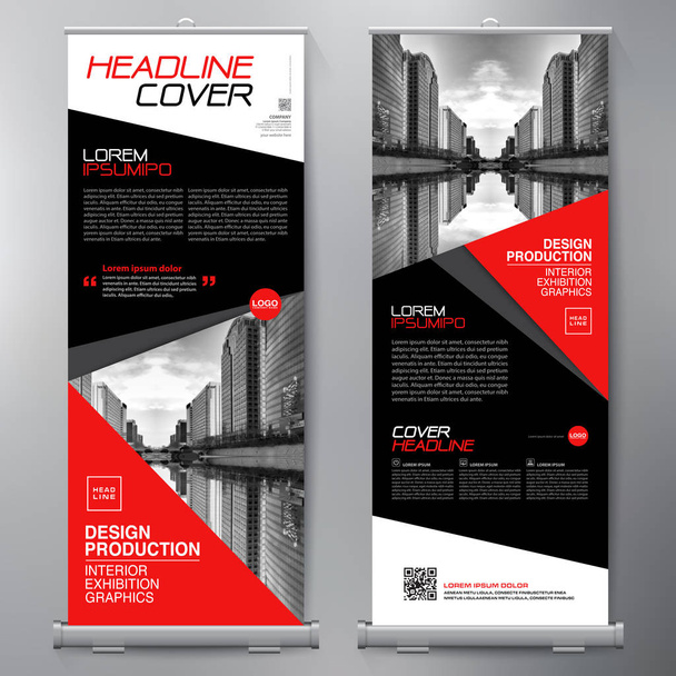Business Roll Up. Standee Design. Banner Template.  - Vector, Image