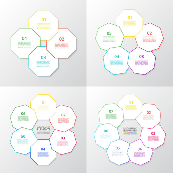 Vector circle infographic set. - Vector, Image