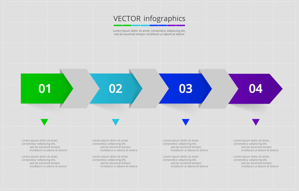 Vector lines arrows infographic. - Vector, Image