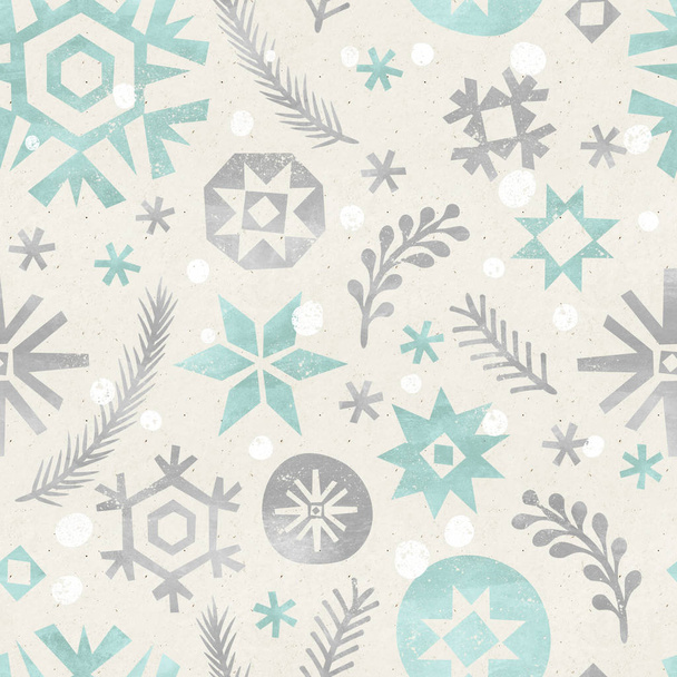 Seamless Christmas pattern - Фото, изображение