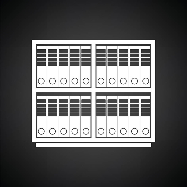 Irodai szekrény tartók ikon - Vektor, kép
