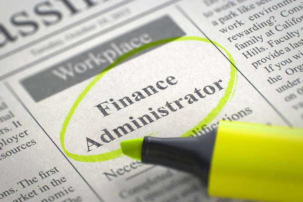 Finance Administrator Hiring Now. 3d. - Photo, Image