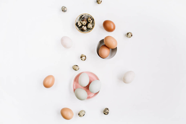 White and brown Easter eggs - Photo, image