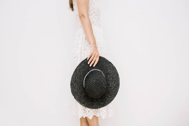 Young pretty woman with hat - Foto, Imagem