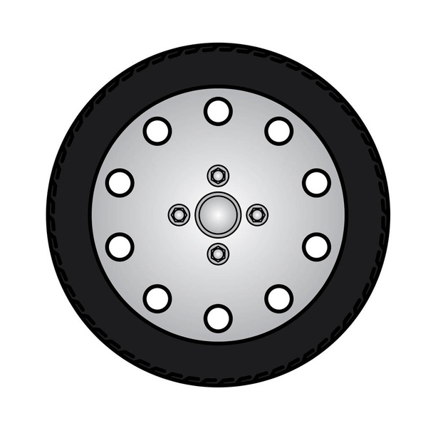 Векторная иллюстрация шин и колес
 - Вектор,изображение