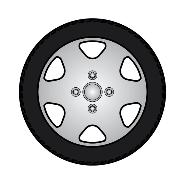 Vektor-Abbildung zu Reifen und Rädern - Vektor, Bild