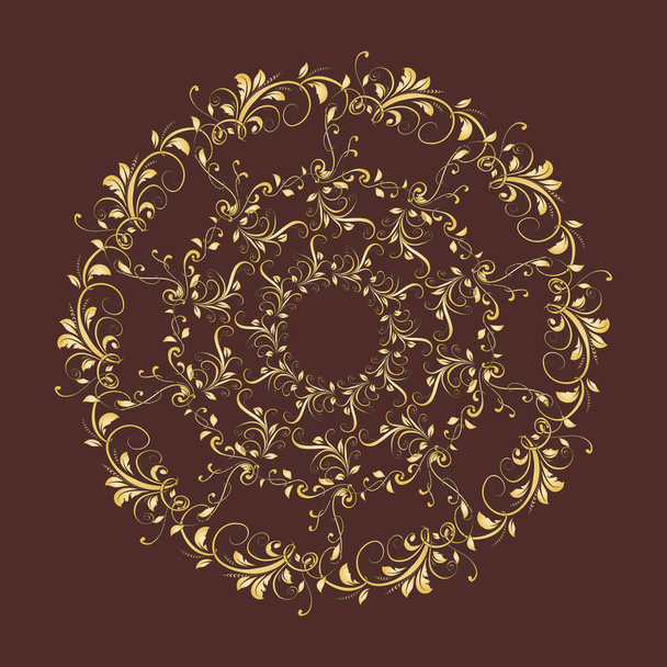 Beautiful circular pattern of floral - Вектор, зображення