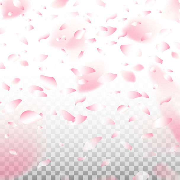 Bloemblaadjes vallen   - Vector, afbeelding