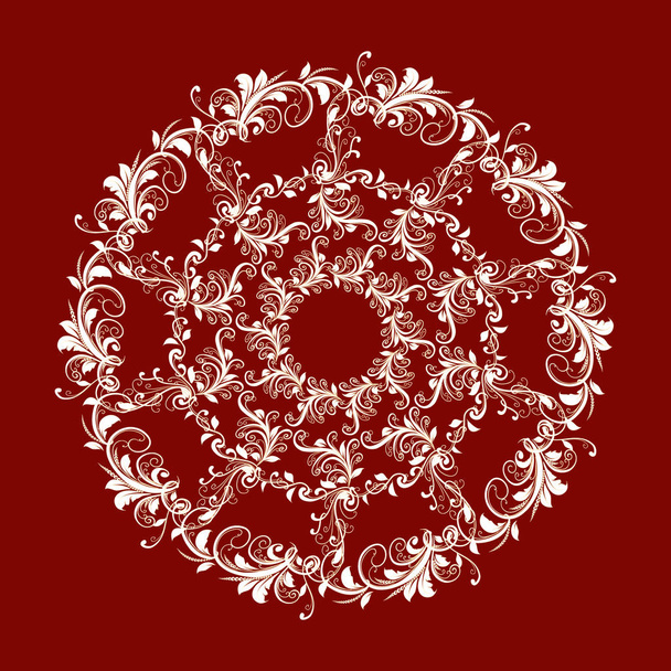 Beautiful circular pattern of floral - Vector, Image