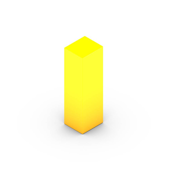 isometrischer gelber Buchstabe i - Foto, Bild