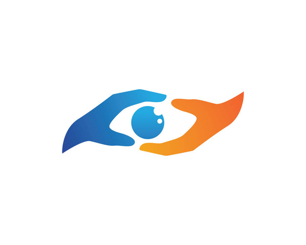 Plantilla de logotipo de cuidado ocular - Vector, imagen