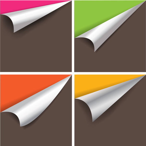 Collection of pages curl corner vector - Vecteur, image