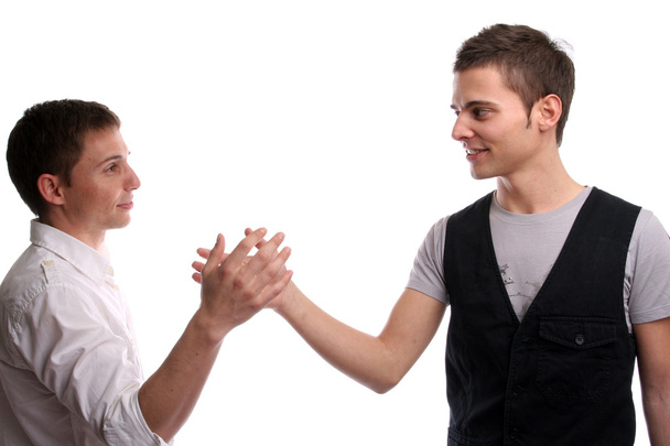Two friends shaking hands - Foto, Imagen