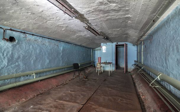 Compartment of an old abandoned buildings for civil protection - Photo, Image