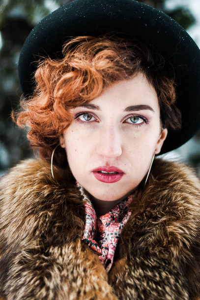 young woman in vintage clothes - Foto, Imagen