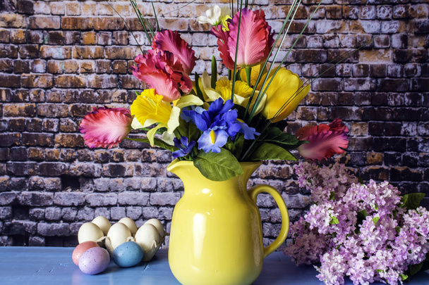 Весенний букет цветов
 - Фото, изображение