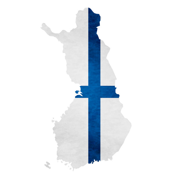 Finland Map National flag icon - Vector, Image