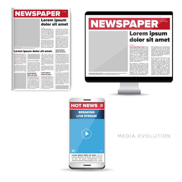 Media Evolution - Giornale, web, mobile
 - Vettoriali, immagini