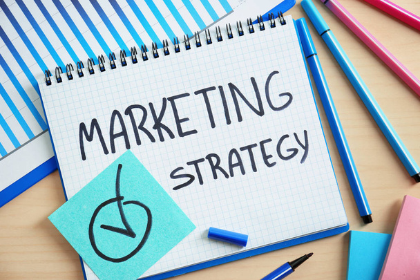 Marketing strategy text - Photo, image